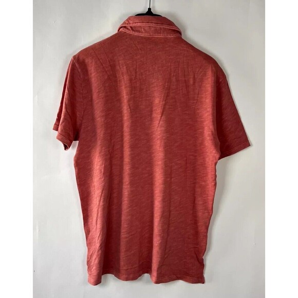 Marine Layer Polo Sz M Short Sleeve Golf Office Everyday Terra Cotta Work *flaw - Picture 5 of 9
